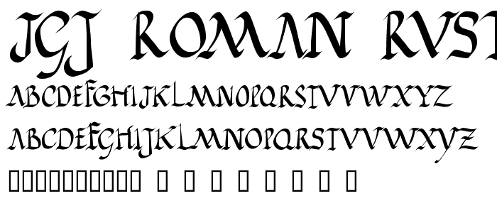 JGJ Roman Rustic font